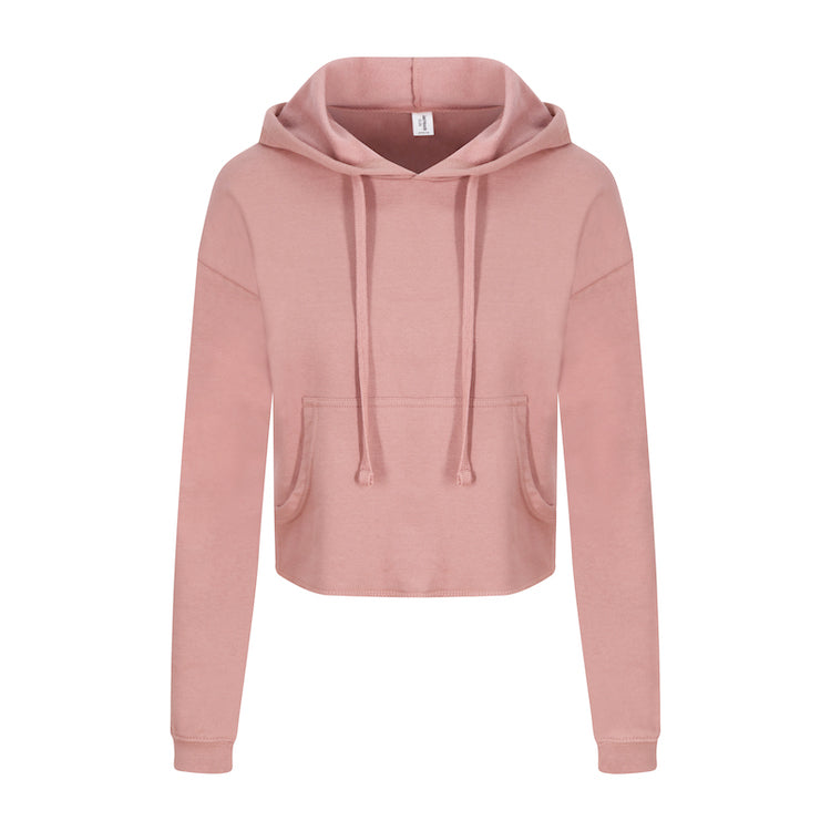 Cropped Hoodie with front logo and upper mid back logo