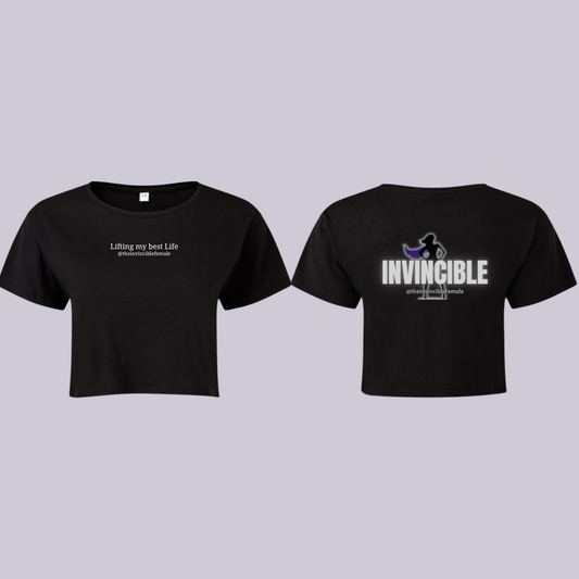 Invincible Cropped Tee -Lifting my Best Life