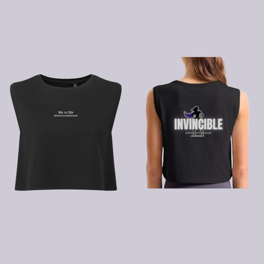 Invincible Cropped Tank -Me vs Me