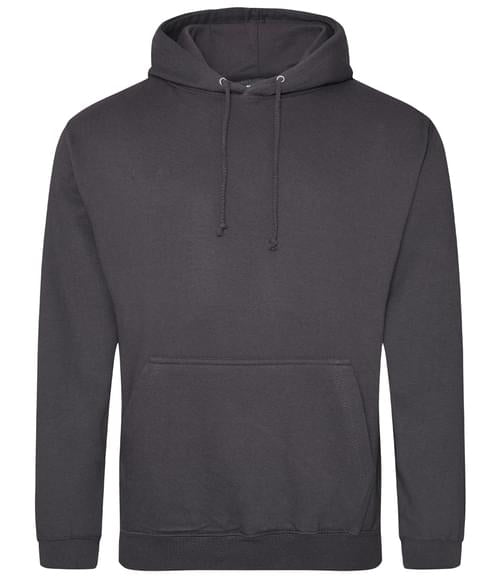 Hoodie with front logo and upper mid back logo