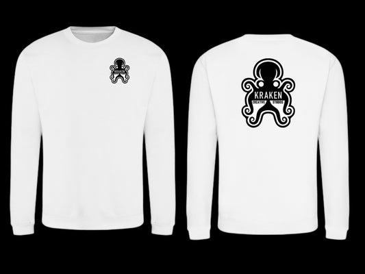 Sweatshirt with front logo and upper mid back logo