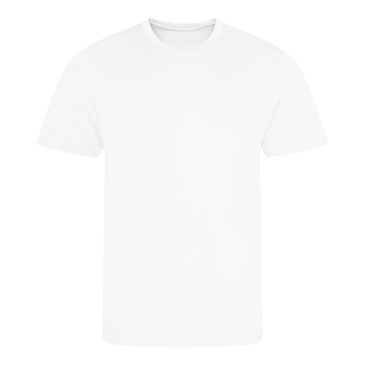 Sweat-wicking Cool Tech T-shirt with front logo and upper mid back logo