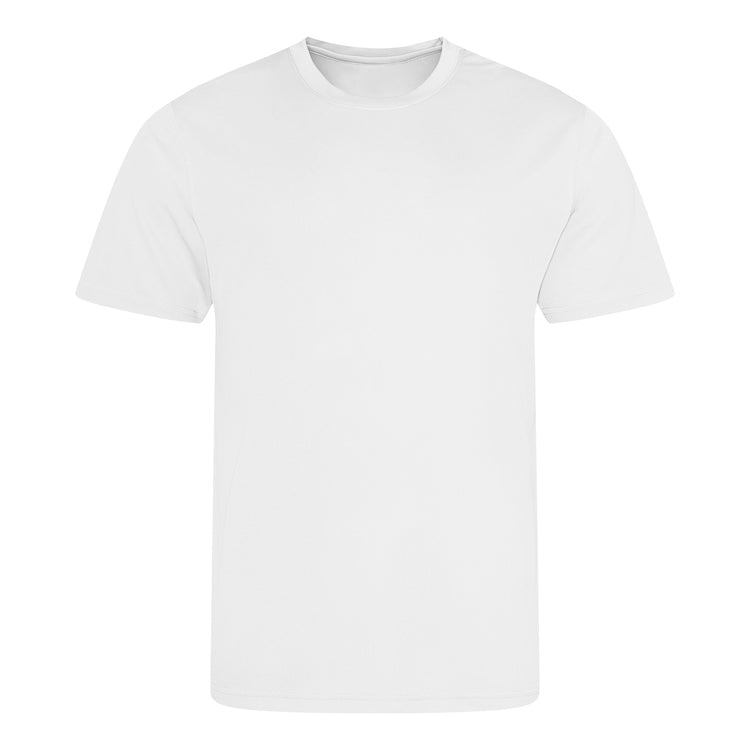 Sweat-wicking Cool Tech T-shirt with front logo and upper mid back logo