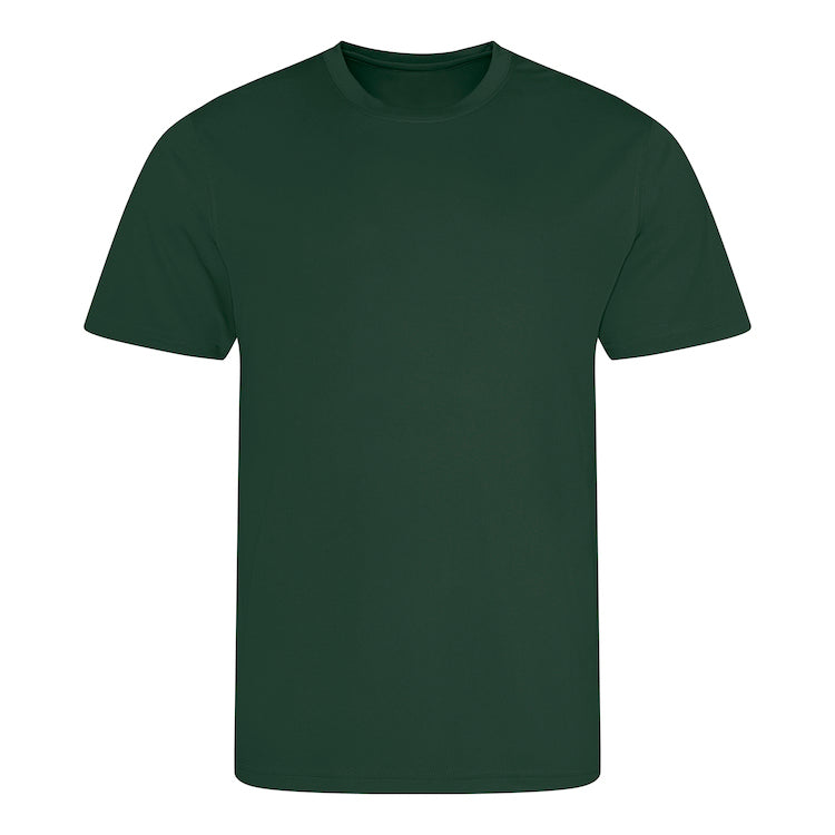 Sweat-wicking Cool Tech T-shirt with front logo and upper mid back logo