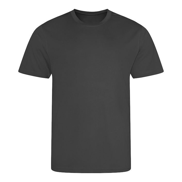 Sweat-wicking Cool Tech T-shirt with front logo and upper mid back logo