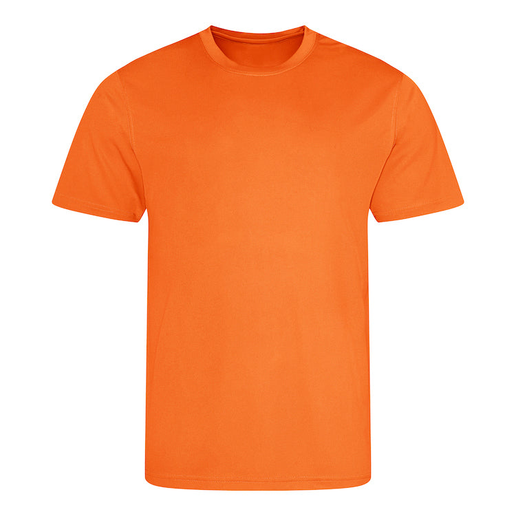 Sweat-wicking Cool Tech T-shirt with front logo and upper mid back logo