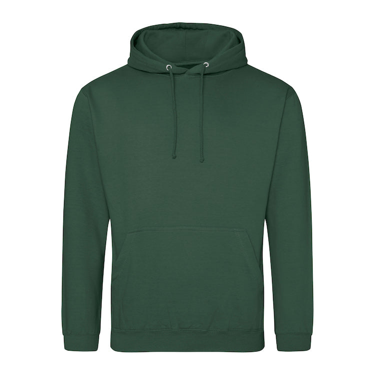 Hoodie with front logo and upper mid back logo