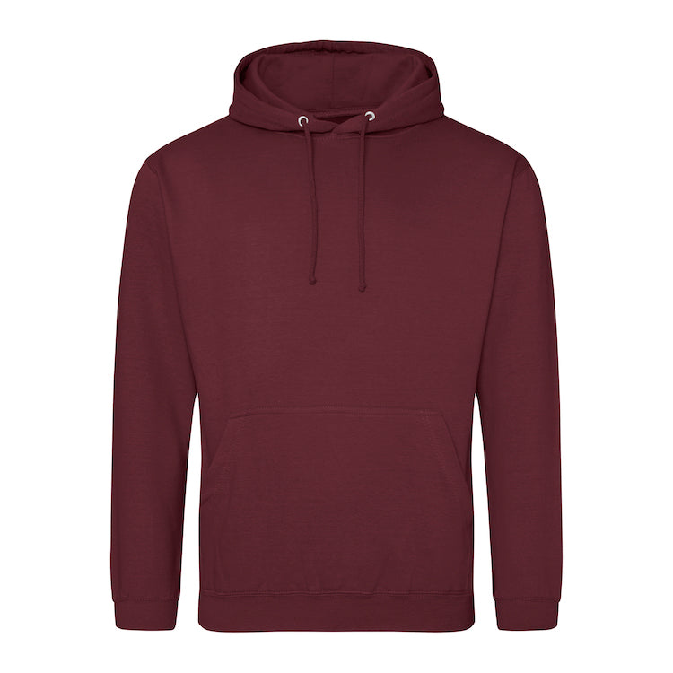 Hoodie with front logo and upper mid back logo