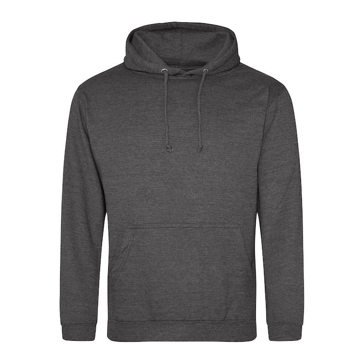 Hoodie with front logo and upper mid back logo