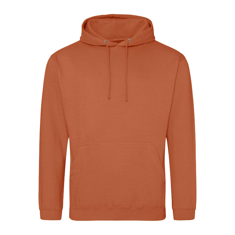 Hoodie with front logo and upper mid back logo