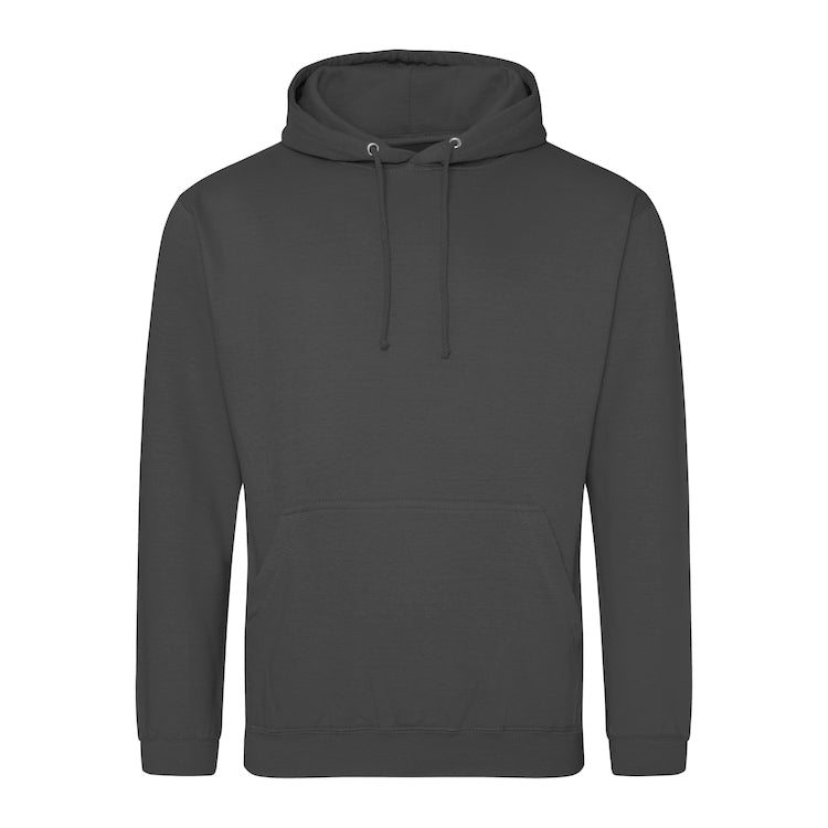 Hoodie with front logo and upper mid back logo