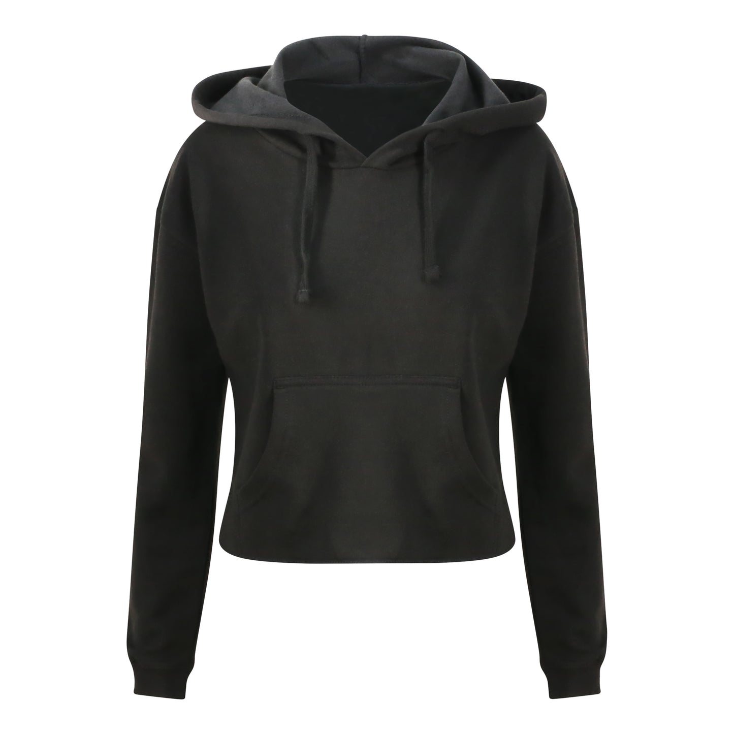 Cropped Hoodie with front logo and upper mid back logo